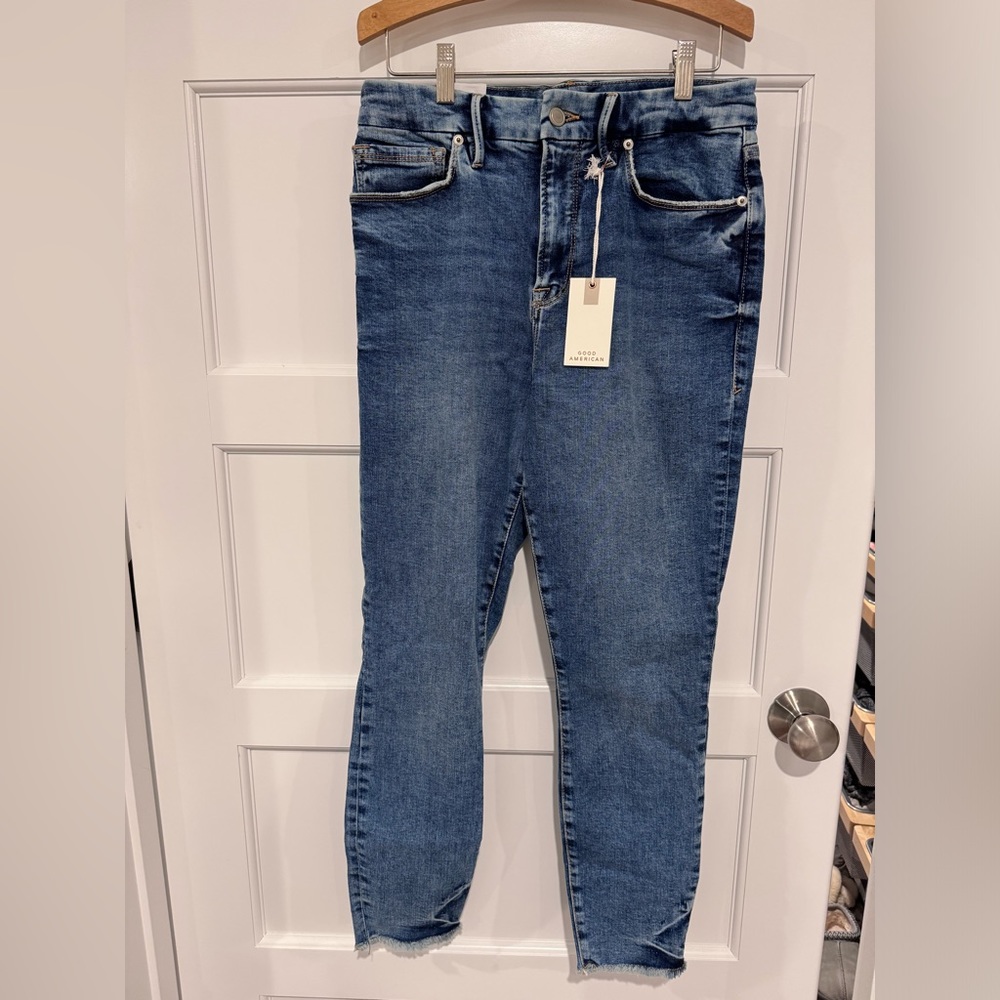 Good American - good waist crop skinny jeans